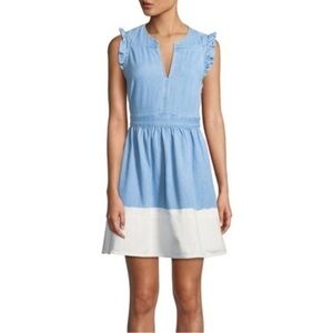 Kate Spade • Blue Cream Dip Dye Denim Dress